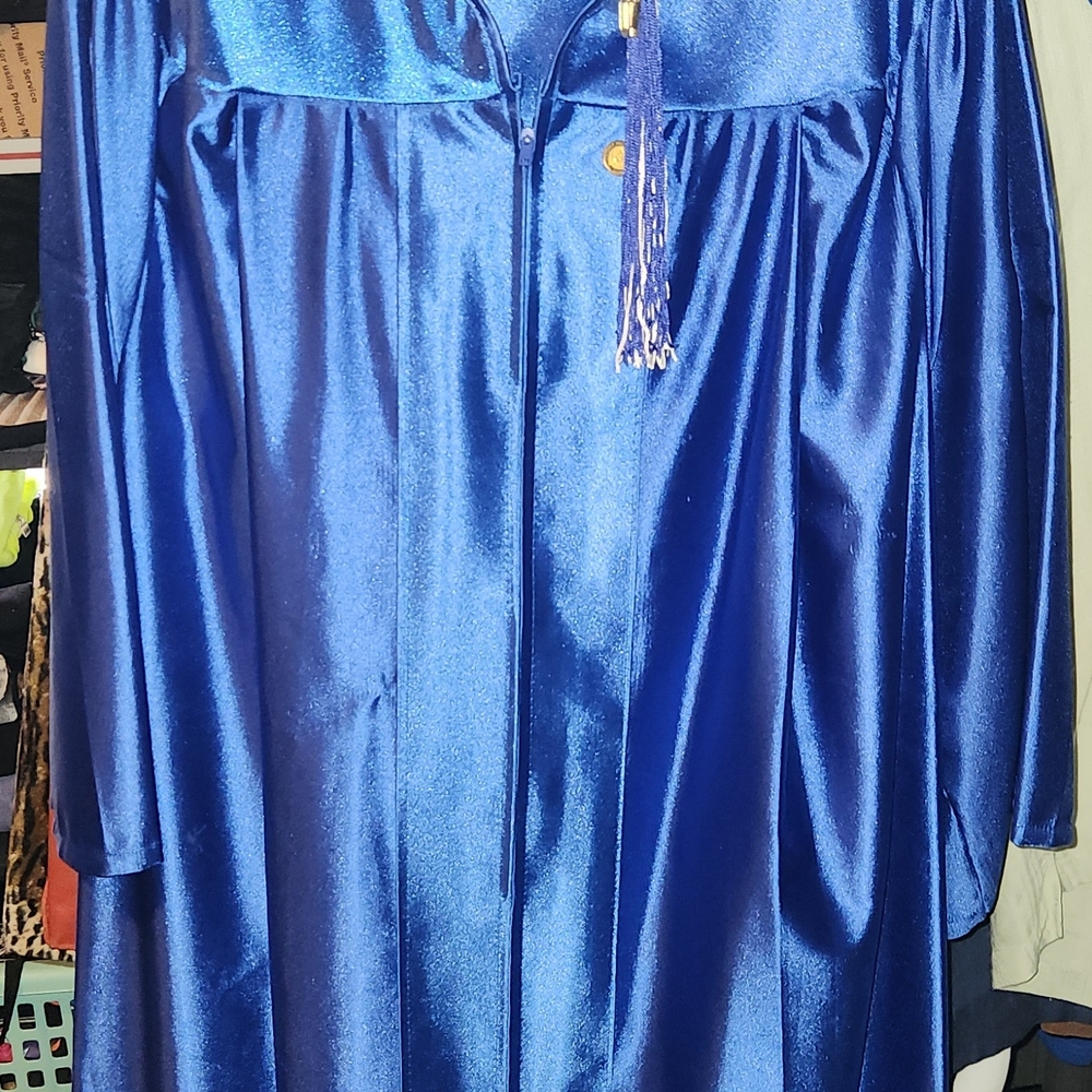Blue Graduation Gown with Tassel